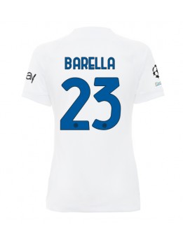 Billige Inter Milan Nicolo Barella #23 Bortedrakt Dame 2023-24 Kortermet